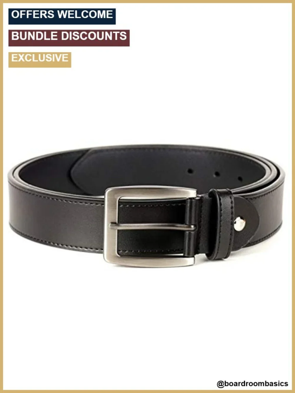 Extra Long Big & Tall Men's Faux Leather Dress Belt